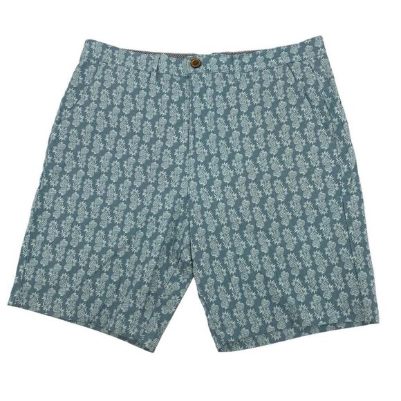 Jachs New York Size 33 Bleecker Fit Shorts 8.5" Light Blue Pineapple Print - Picture 1 of 6